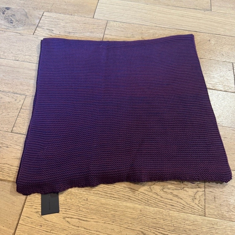 NAADAM Chunky Marled Textured Scarf Purple‎ Cotton Cashmere Blend OS (1199)